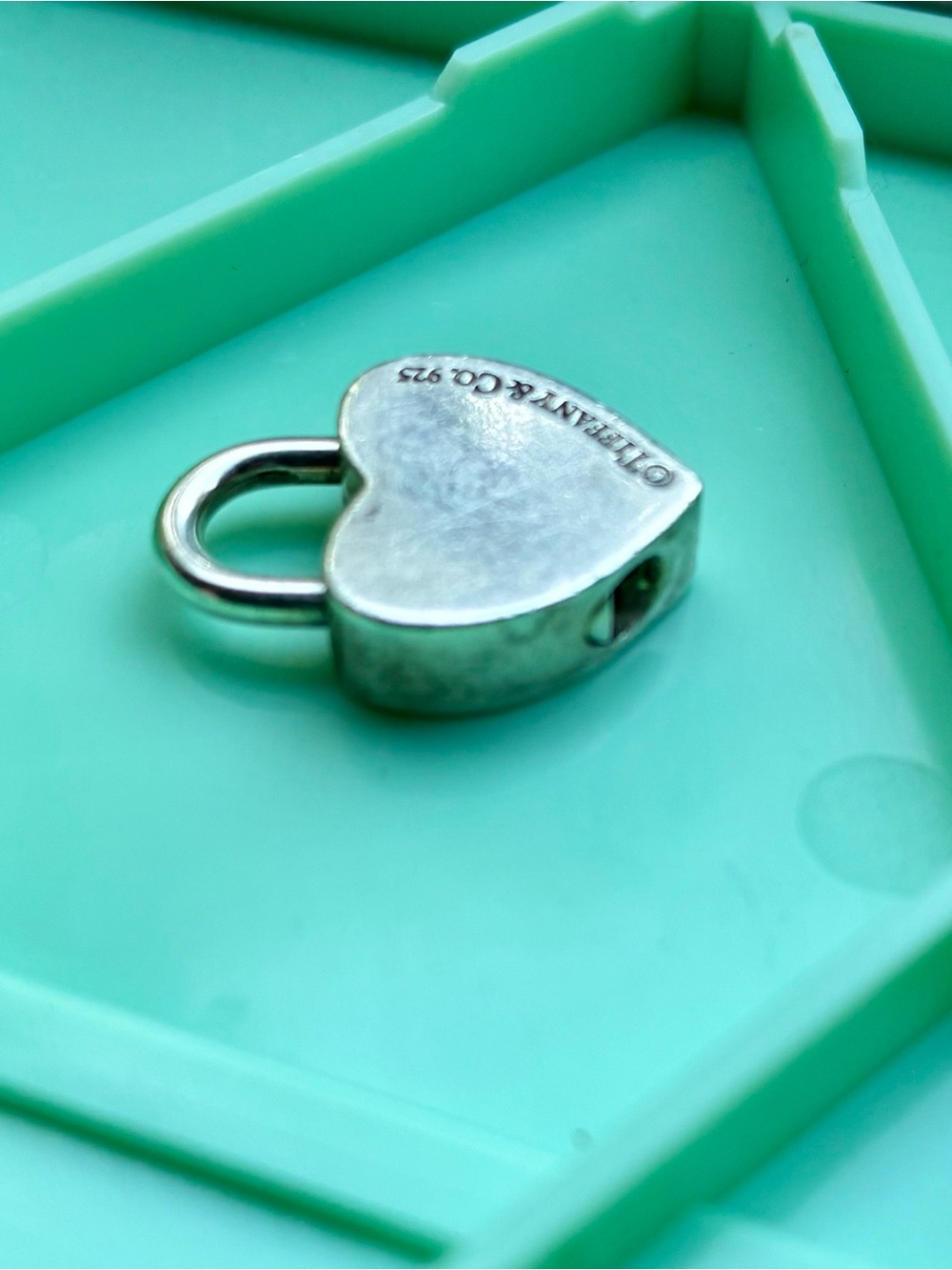 Tiffany & Co. Heart Padlock Charm in Silver - Picture 3 of 4